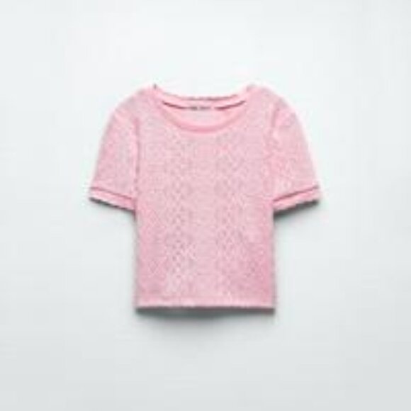 NWT - Zara Pink Knit Top - Picture 1 of 2